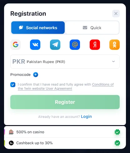 1win registration 1win registration